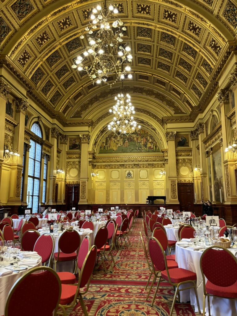 A big and opulent dining hall