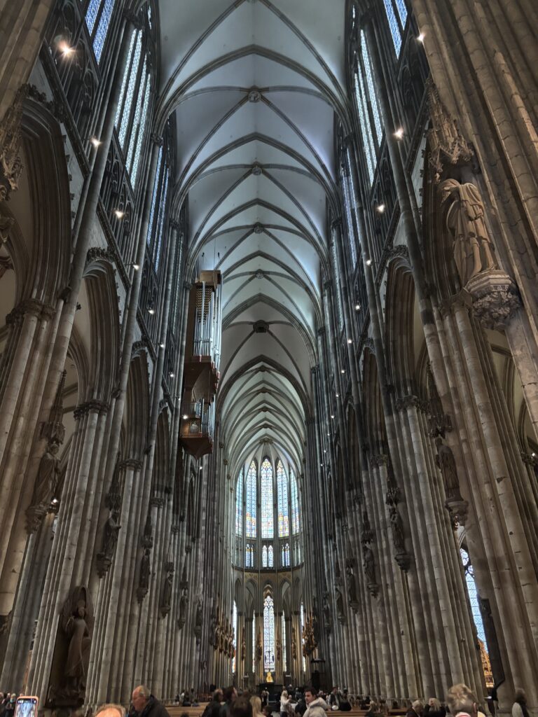 An arched interior with intricate decoration