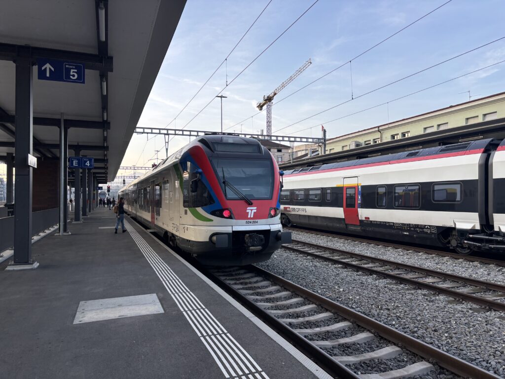 A regional train entering the platform